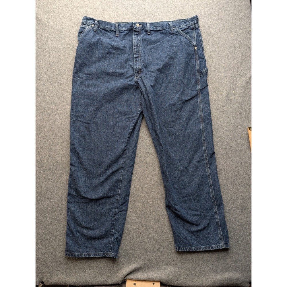Wrangler Authentic Issue Carpenter Jeans Dark Wash Denim Pants Mens 50x32 Loose